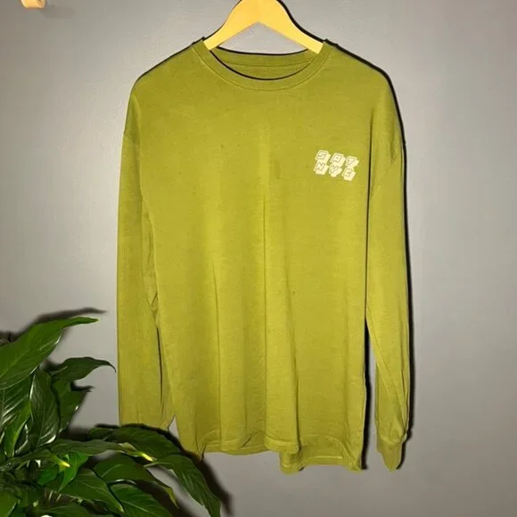 Saturdays Collage Stack Relaxed Long Sleeve Tee Mayfly - Olive - Men's Medium - Picture 2 of 8